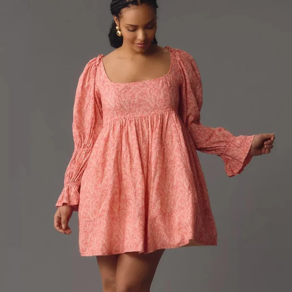 Anthropologie Pilcro Long-Sleeved Babydoll Dress-Size XL. Like New - Picture 1 of 5
